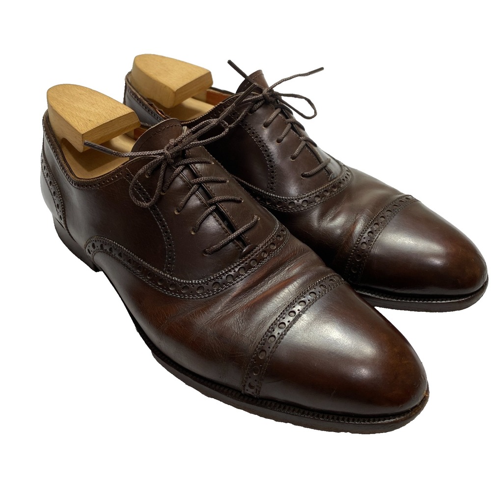 Paul Stuart Oxford Dress Shoes Mens 10.5 Brown Classic Lace Up